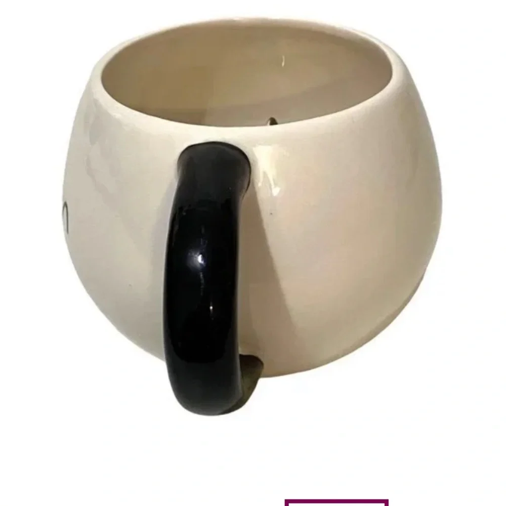 Cost Plus World Market Cream and Black Cat Bowl